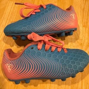 Pink and blue girls Cleats 8.5